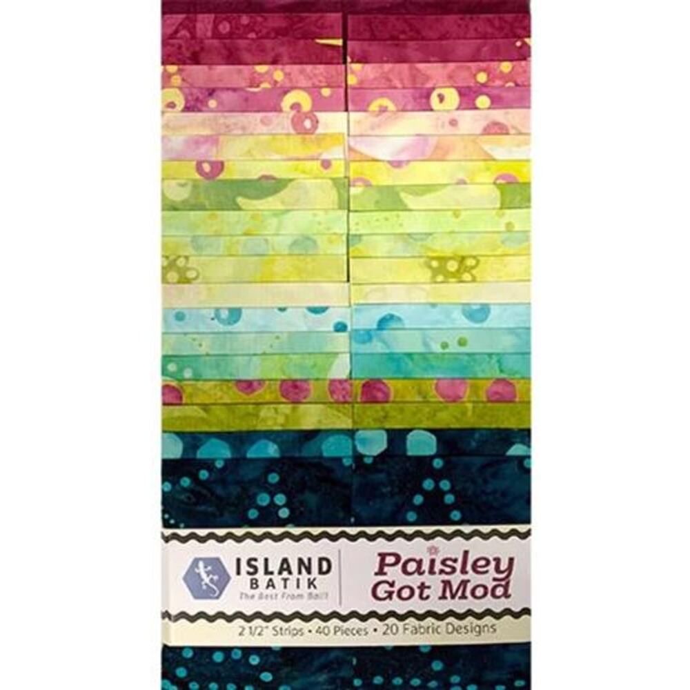 Paisley Got Mod Batik Jelly Roll by Island Batik